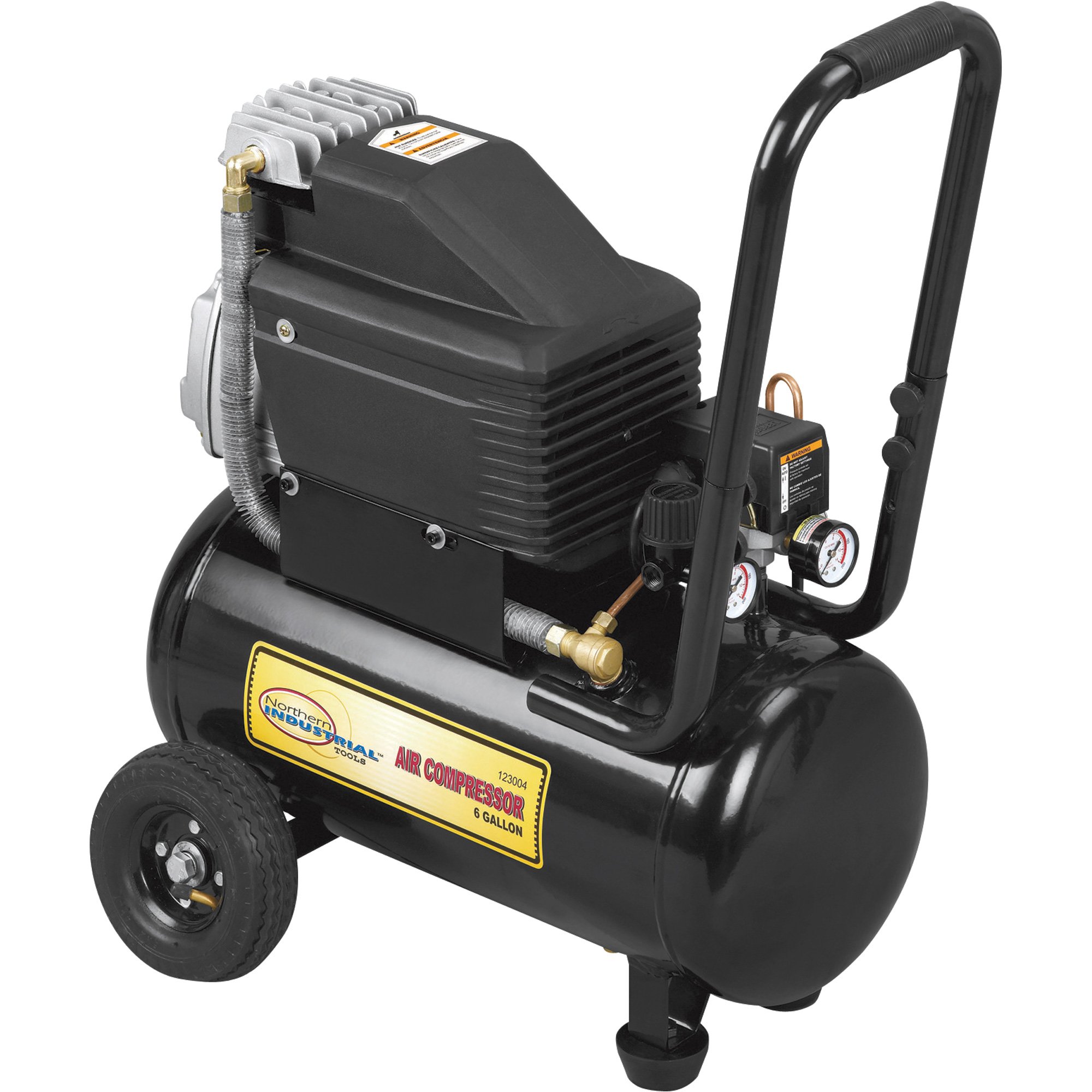 Northern Industrial Horizontal Air Compressor — 6 Gallon, Model# 1204-6W